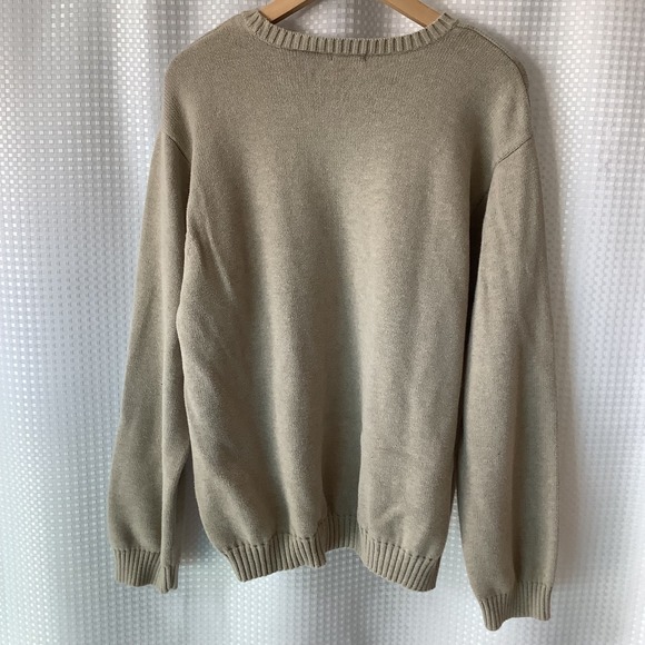 Izod Mens Argyle Patterned Crewneck Sweater Beige XXL - Picture 4 of 10